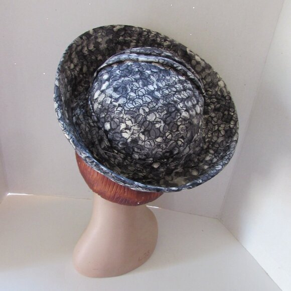 SALE  Fantastic Vintage Breton Style Hat Shades of Gray main image 12